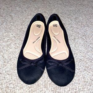 Black Memory Foam Flats